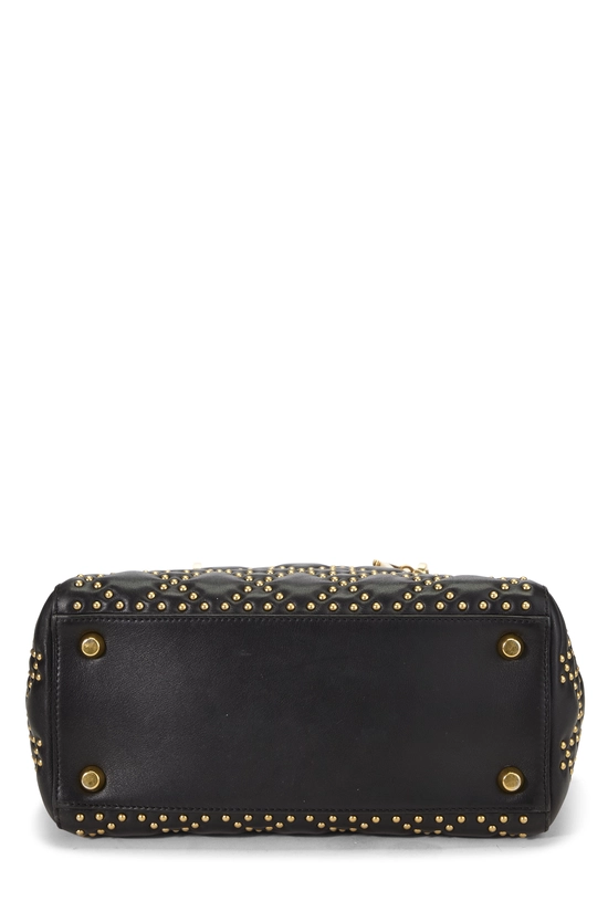 Black Studded Leather Lady Dior Medium, , large image number 4