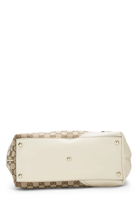 White Original GG Canvas Britt Tote, , large image number 4