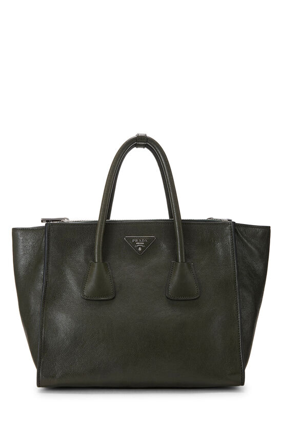Green Calfskin Convertible Tote Medium, , large image number 0