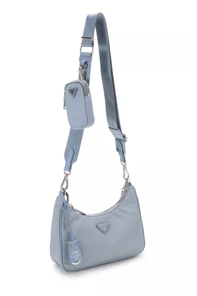 Blue Tessuto Re-Edition 2005 Hobo Mini, , large