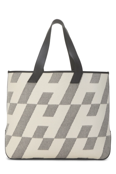 Hermès Black Canvas Cabas H en Biais Tote 40