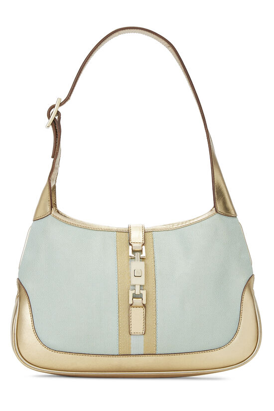 Gold & Blue Lurex Jackie Hobo Small, , large image number 1