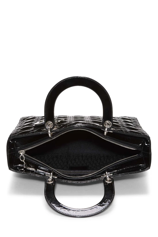 Black Cannage Quilted Patent Leather Lady Dior Large, , large image number 5