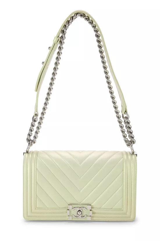 Iridescent Green Chevron Boy Bag Medium, , large image number 0