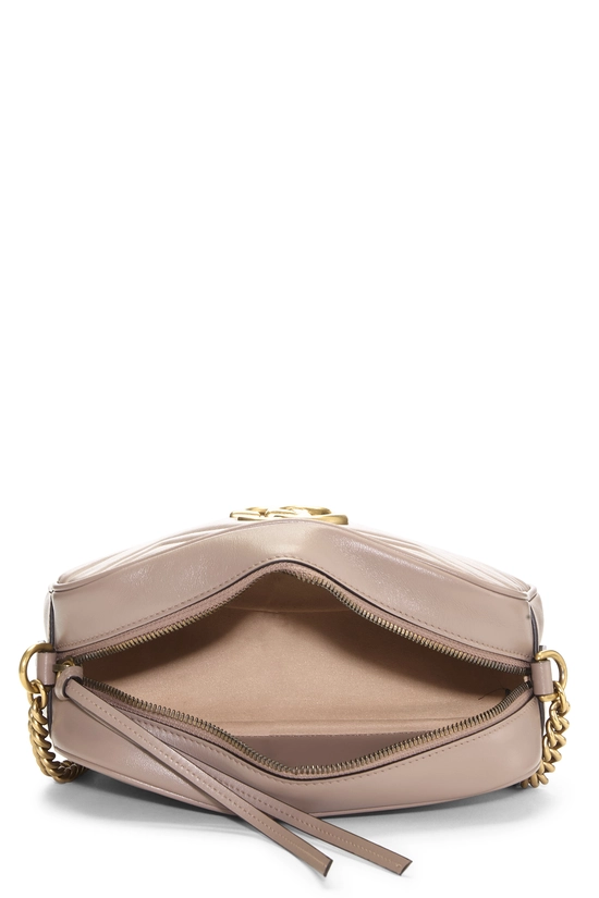Beige Leather GG Marmont Crossbody Bag Small, , large image number 5