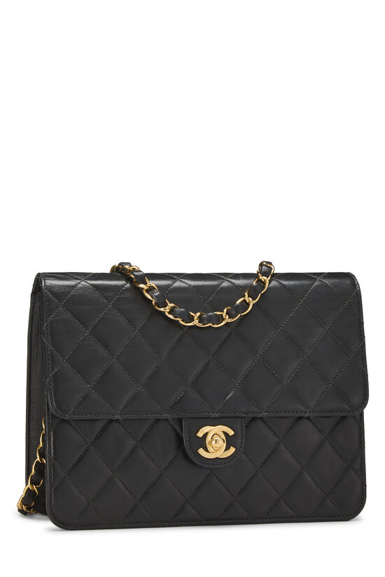 Black Quilted Lambskin Ex Flap Small, , large image number 1