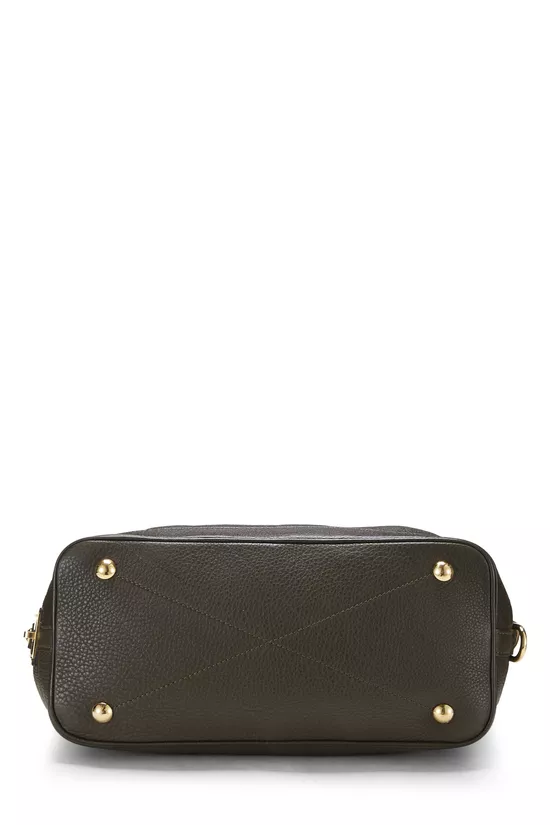 Green Monogram Mahina Leather Stellar PM, , large image number 4