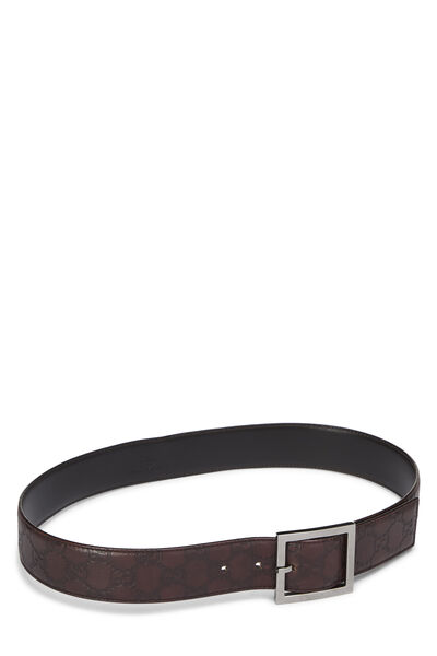 Brown Guccissima Leather Belt 80, , large