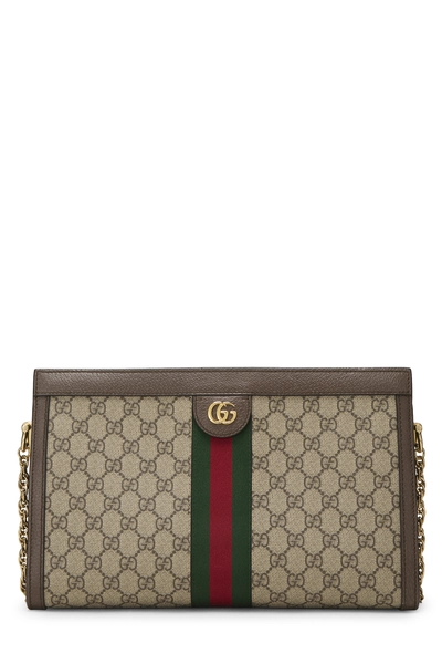 Gucci Original GG Supreme Canvas Web Ophidia Shoulder Bag Medium