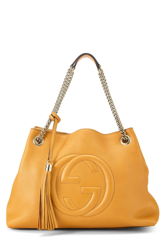 Orange Leather Soho Chain Tote, , large image number 0