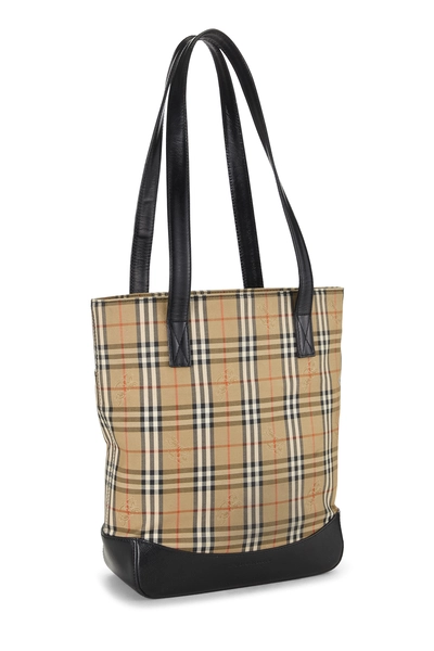 Burberry Black Haymarket Check Pocket Shoulder Bag — photo 2