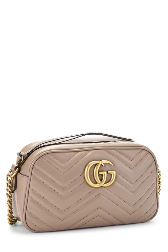 Beige Leather GG Marmont Crossbody Bag Small, , large image number 1