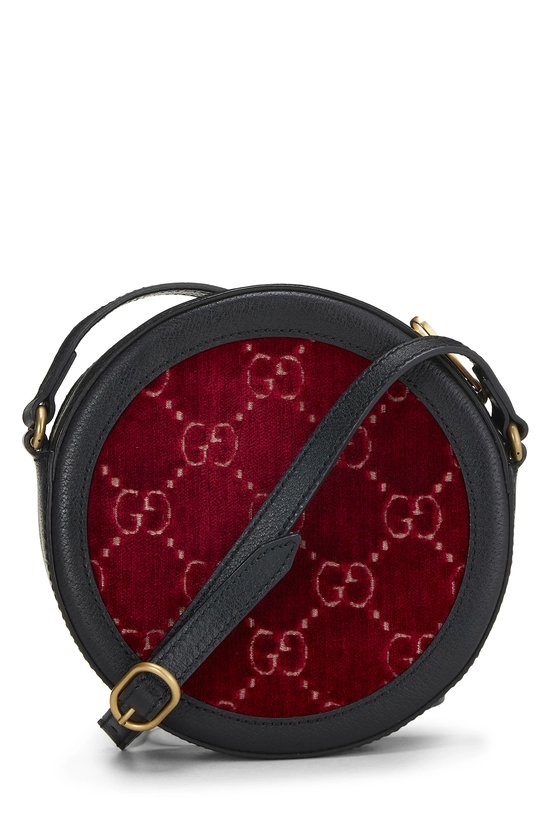 Red GG Velvet Ophidia Round Shoulder Bag Mini, , large image number 3