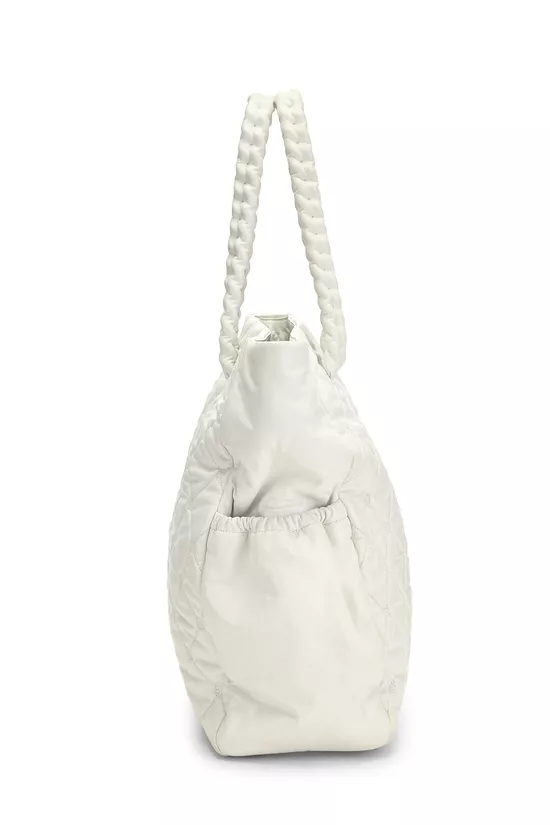 White Lambskin Hidden Chain Tote, , large image number 2