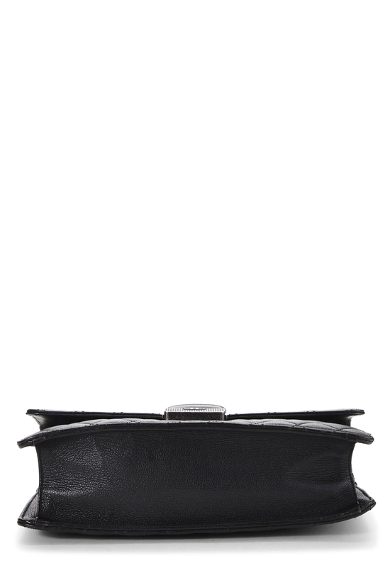 Black Goatskin 'CC' University Flap Bag, , large image number 4