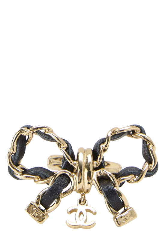 Black Gold Bow Ring, , large image number 1