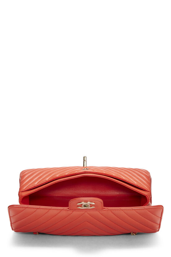 What Goes Around Comes Around Chanel Red Lambskin Rectangular Flap