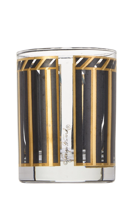 Gold 22k Gilded Striped Glassware Set of 4, , large image number 1