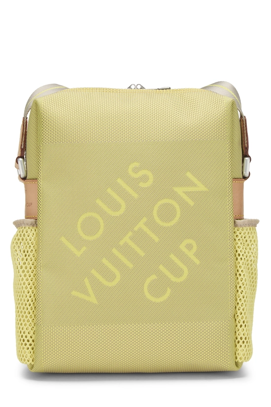 Yellow Damier Geant LV Cup Weatherly Crossbody, , large image number 0