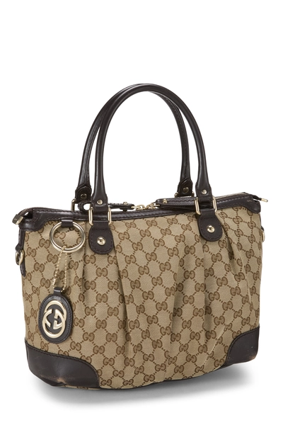 Gucci Brown Original GG Canvas Sukey Zip Handbag Large — photo 2