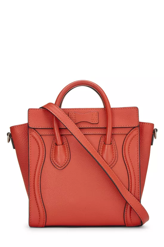 Red Drummed Calfskin Luggage Nano, , large image number 3