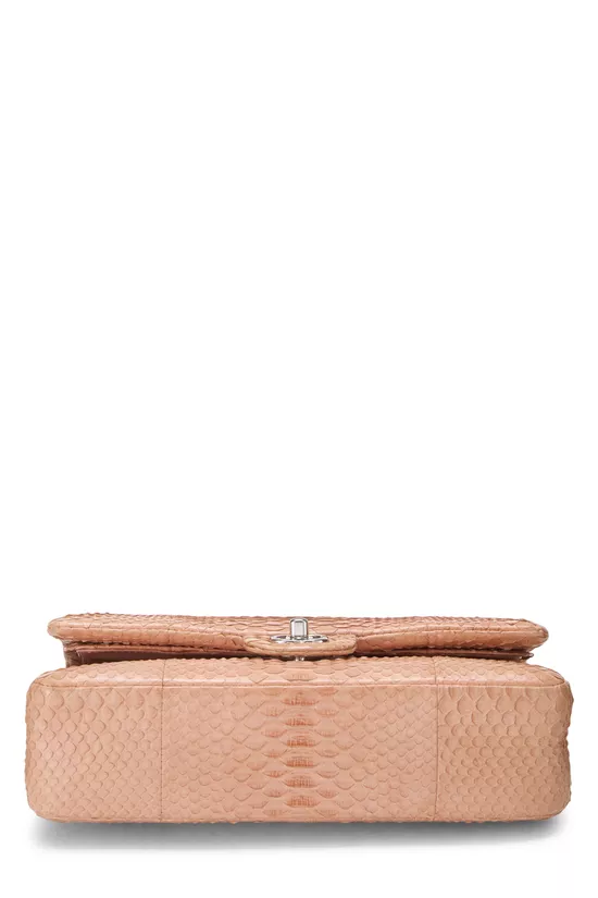 Pink Python Classic Double Flap Medium, , large image number 4