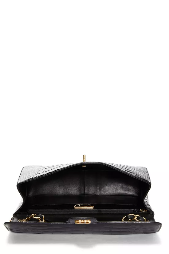 Black Alligator Half Flap Jumbo, , large image number 5