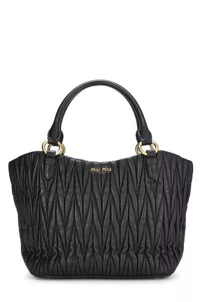 Black Nappa Convertible Tote