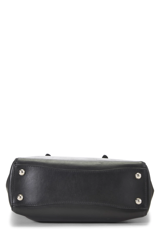 Black Calfskin Leather Buckle Tote, , large image number 4