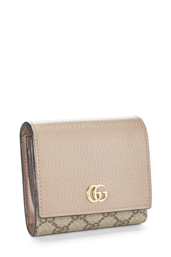 Pink GG Supreme Marmont Wallet, , large image number 1