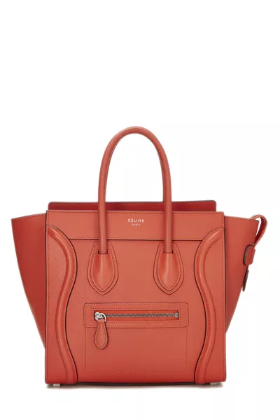 Orange Leather Luggage Micro
