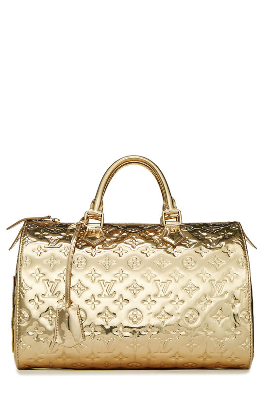 Louis Vuitton Gold Monogram Limited Edition Miroir Speedy 30 Bag
