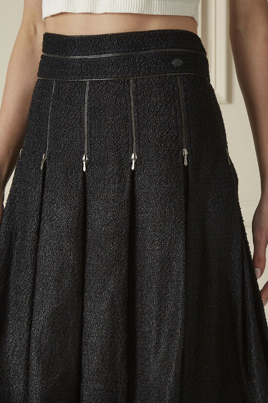 Black Tweed Skirt, , large image number 3
