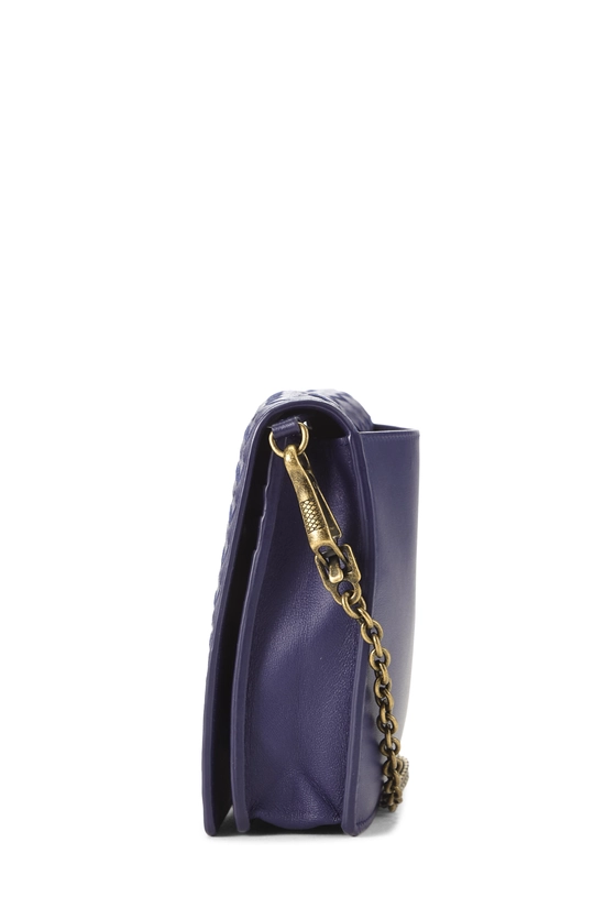 Navy Intrecciato Wallet On Chain (WOC), , large image number 2