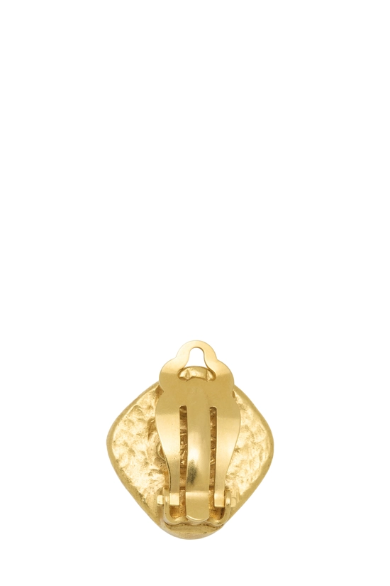 Gold 'CC' on Diamond Earrings, , large image number 1