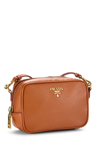Prada Orange Saffiano Leather Camera Bag Mini — photo 2