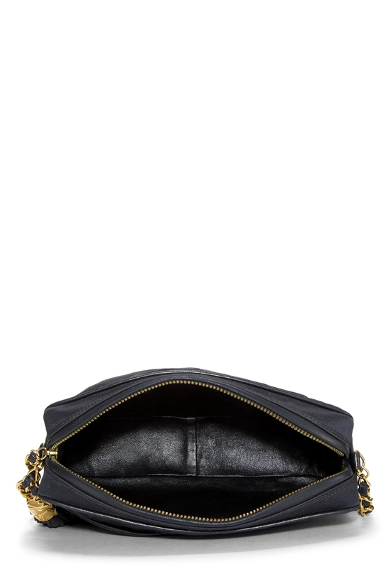 Black Satin Diamond 'CC' Camera Bag Small, , large image number 5