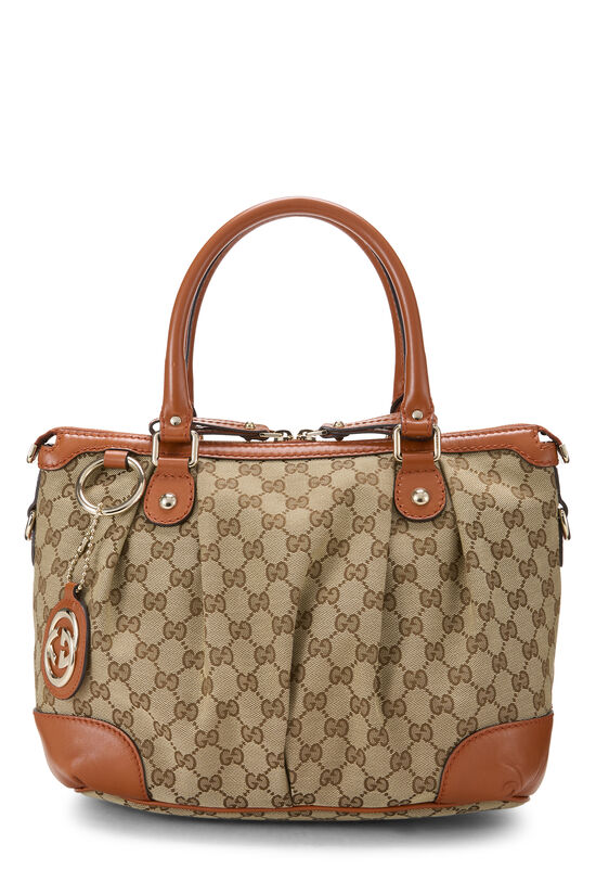 Orange Original GG Canvas Sukey Zip Handbag, , large image number 0