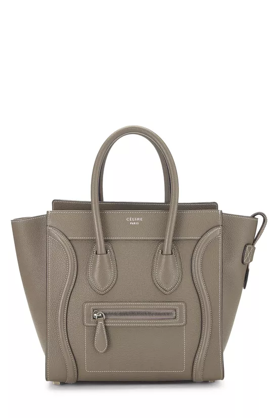 Grey Drummed Calfskin Luggage Micro, , large image number 0