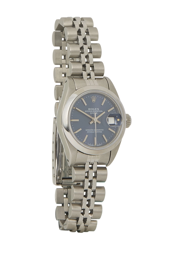 Blue Stainless Steel Oyster Perpetual Datejust 69160 26mm, , large image number 0
