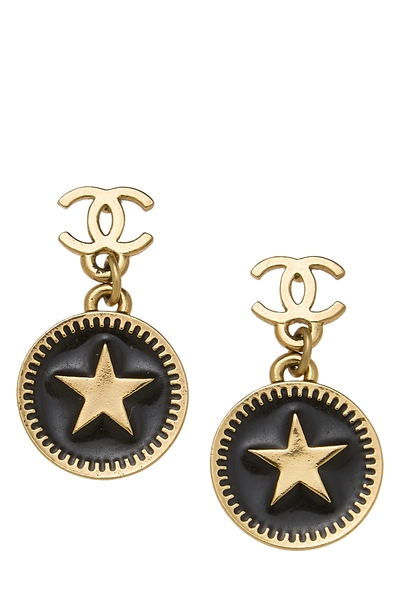 Gold Star Dangle Earrings
