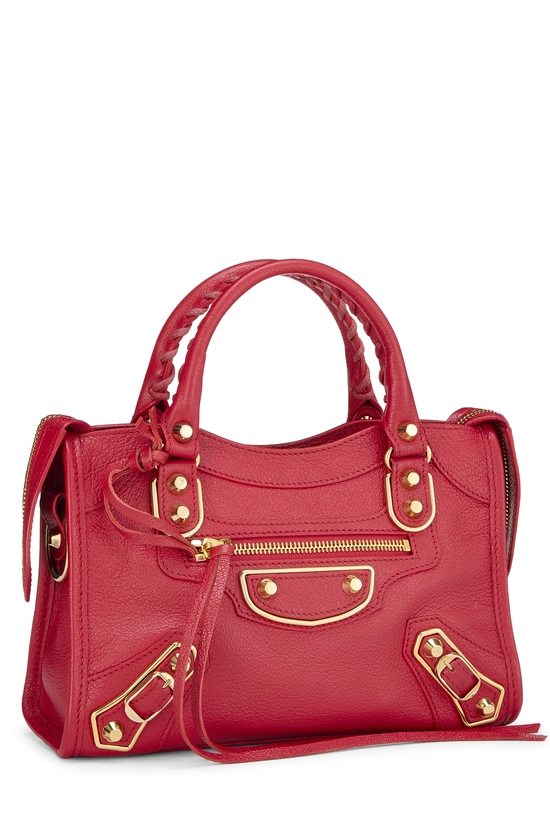 Red Chevre Metallic Edge Classic City Bag Mini, , large image number 1