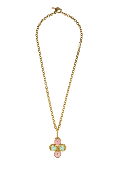 Gold & Multicolor Gripoix Necklace