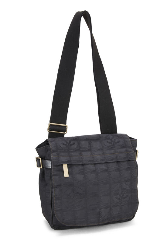 Black Travel Line Shoulder Bag , , large image number 1