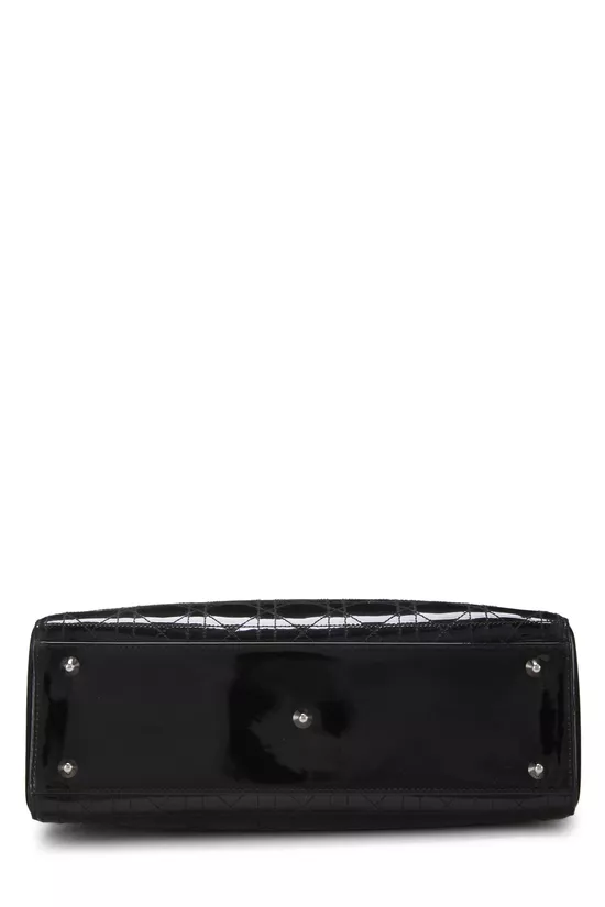 Black Cannage Patent Leather Lady Dior Large, , large image number 4