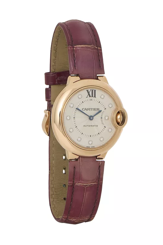 Purple 18k Diamond Ballon Bleu De Cartier Watch 33mm, , large image number 0