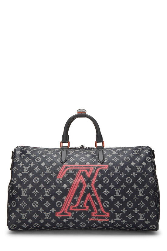 Kim Jones x Louis Vuitton Navy Monogram Upside Down Keepall Bandouliere 50, , large image number 0