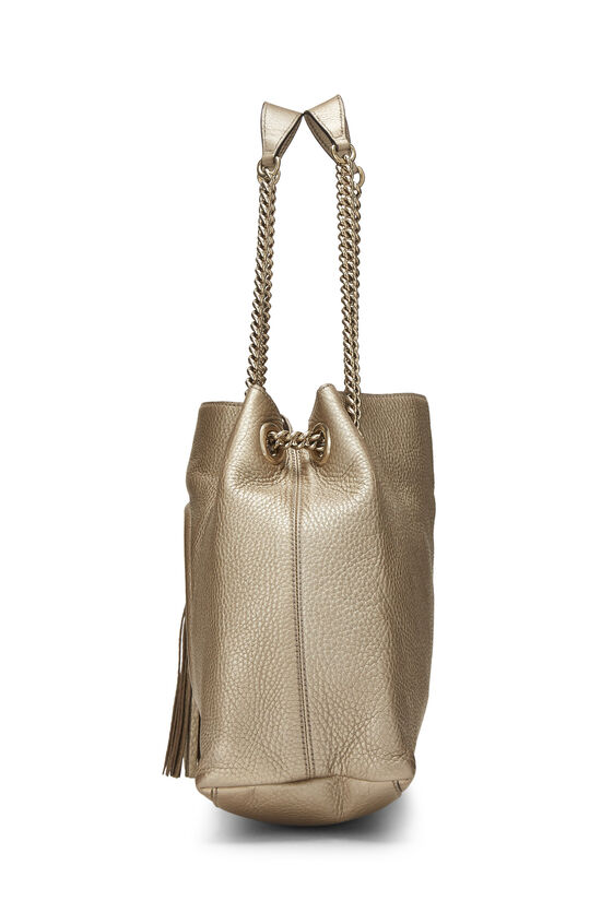 Gold Metallic Leather Soho Chain Tote, , large image number 2