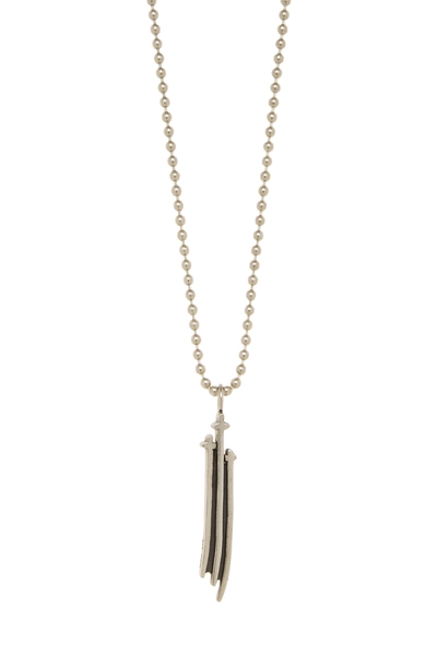 Sterling Silver 3 Cross Pendant Necklace, , large