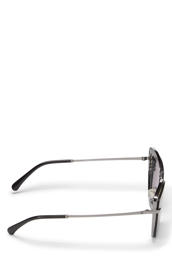 Grey Metal Aviator Sunglasses 4235-H, , large image number 3